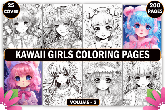 Download Kawaii Girls Coloring Pages for Kids - Kids Collection