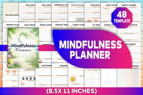 Download Mindfulness Planner Kdp Canva Interiors - Kdp canva Collection