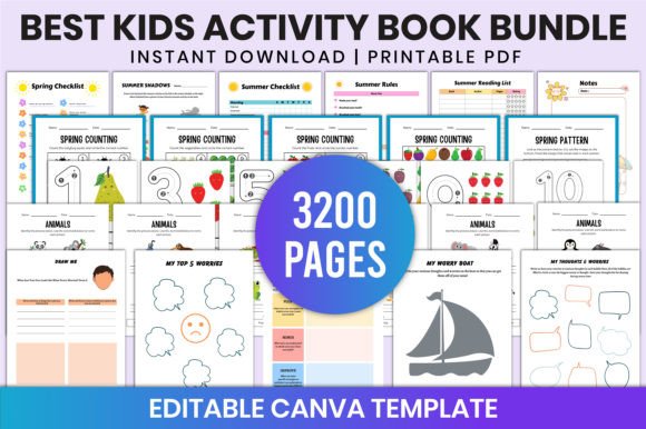 Download Best Kids Activity Book Bundle for Canva - Kids Collection