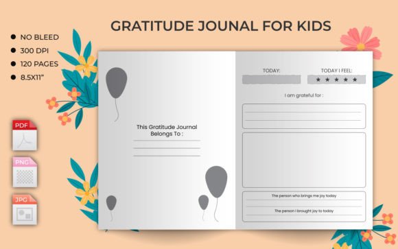 Download Gratitude Journal for Kids • 8.5x11 - Kids Collection
