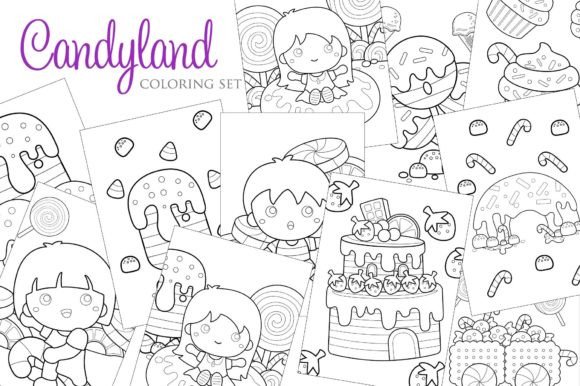Download Candyland Coloring for Kids and Adult - Kids Collection
