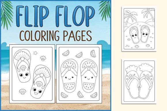 Download Flip Flop Coloring Pages for Kids - Kids Collection
