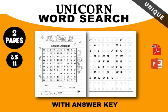 Download Unicorn Word Search for Kids 1MAGICAL - Kids Collection