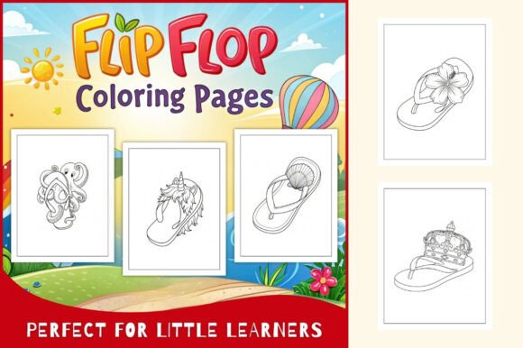 Download Flipflop Coloring Pages for Kids - Kids Collection