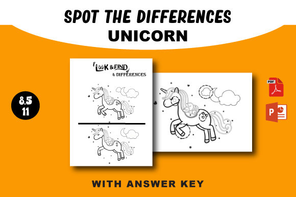 Download Spot the Differences Unicorn (unique) - Spot the differences Collection