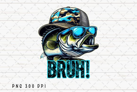 Download Bass Fish Funny Fishing Bruh Kids PNG - Kids Collection