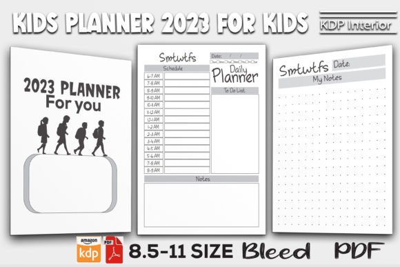 Download Kids Planner 2023 for Kids Kdp Interior - Kids Collection