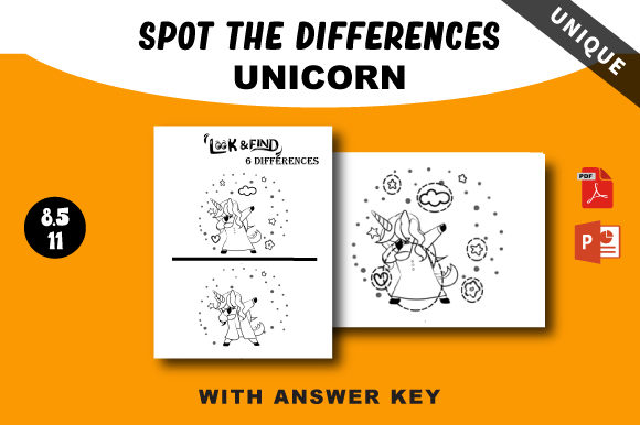 Download Spot the Differences Unicorn (unique) - Spot the differences Collection