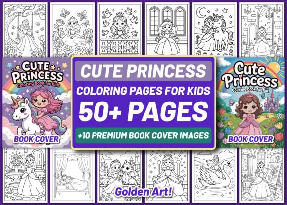 Download 50 Cute Princess Coloring Pages for Kids - Kids Collection