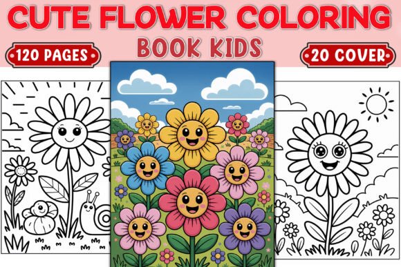 Download Cute Flowers Coloring Pages for Kids - Kids Collection